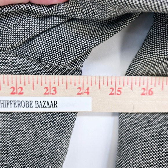 Vintage Dockers Silk Blazer Mens Size 44L Sport Coat Herringbone Two Button Gray - Picture 13 of 13